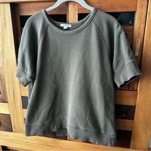 James Perse crewneck Olive short sleeve top size 3